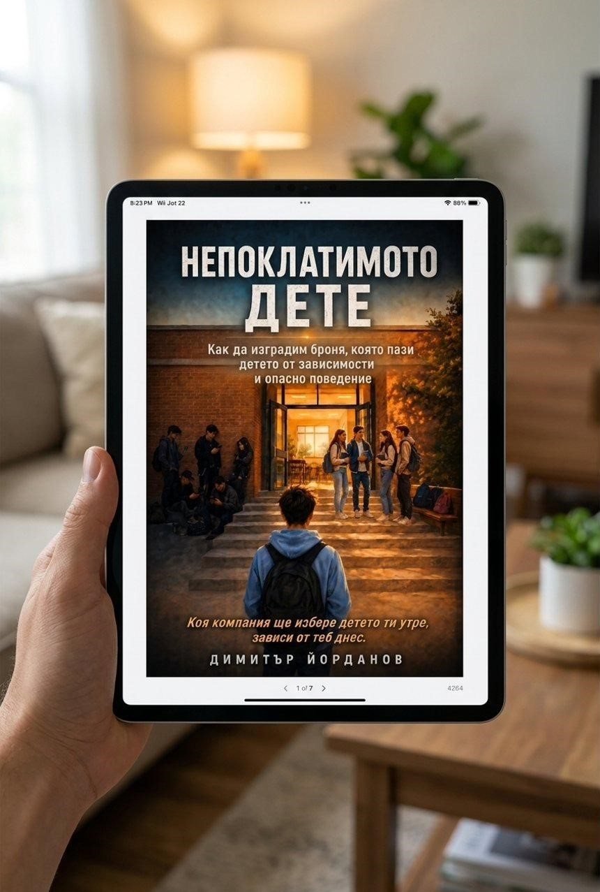 Корицата на книгата Непоклатимото дете на таблет